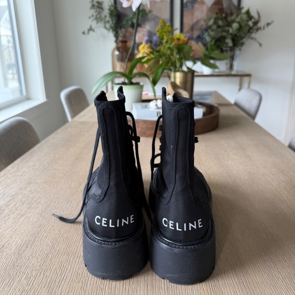 CELINE BULKY LACED UP BOOT | BLACK - Picture 6 of 13